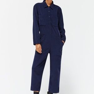 Navy Corduroy Charlie Jumpsuit LACAUSA